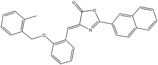 4-{2-[(2-methylbenzyl)oxy]benzylidene}-2-(2-naphthyl)-1,3-oxazol-5(4H)-one|