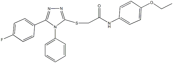 N-(4-ethoxyphenyl)-2-{[5-(4-fluorophenyl)-4-phenyl-4H-1,2,4-triazol-3-yl]sulfanyl}acetamide 结构式