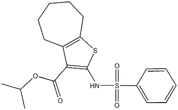 isopropyl 2-[(phenylsulfonyl)amino]-5,6,7,8-tetrahydro-4H-cyclohepta[b]thiophene-3-carboxylate Structure