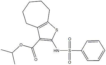 352685-97-3 isopropyl 2-[(phenylsulfonyl)amino]-5,6,7,8-tetrahydro-4H-cyclohepta[b]thiophene-3-carboxylate