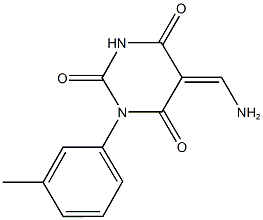 5-(aminomethylene)-1-(3-methylphenyl)-2,4,6(1H,3H,5H)-pyrimidinetrione 结构式