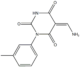 5-(aminomethylene)-1-(3-methylphenyl)-2,4,6(1H,3H,5H)-pyrimidinetrione Structure