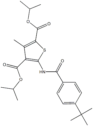352686-08-9 diisopropyl 5-[(4-tert-butylbenzoyl)amino]-3-methyl-2,4-thiophenedicarboxylate