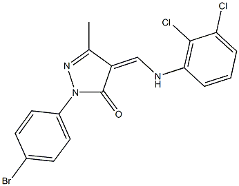 2-(4-bromophenyl)-4-[(2,3-dichloroanilino)methylene]-5-methyl-2,4-dihydro-3H-pyrazol-3-one Structure