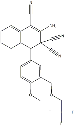 352686-96-5 2-amino-4-{4-methoxy-3-[(2,2,2-trifluoroethoxy)methyl]phenyl}-4a,5,6,7-tetrahydro-1,3,3(4H)-naphthalenetricarbonitrile