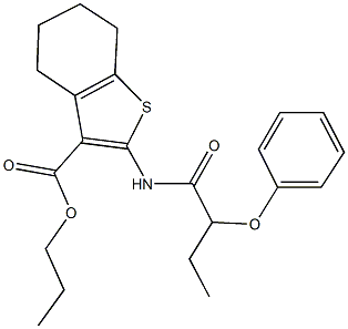 352687-05-9 propyl 2-[(2-phenoxybutanoyl)amino]-4,5,6,7-tetrahydro-1-benzothiophene-3-carboxylate