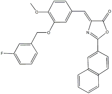 4-{3-[(3-fluorobenzyl)oxy]-4-methoxybenzylidene}-2-(2-naphthyl)-1,3-oxazol-5(4H)-one|