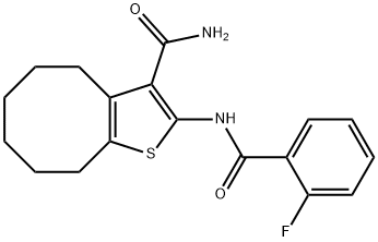 2-[(2-fluorobenzoyl)amino]-4,5,6,7,8,9-hexahydrocycloocta[b]thiophene-3-carboxamide|