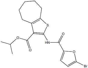 isopropyl 2-[(5-bromo-2-furoyl)amino]-5,6,7,8-tetrahydro-4H-cyclohepta[b]thiophene-3-carboxylate,352687-97-9,结构式