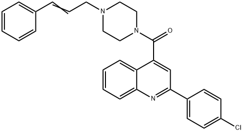 2-(4-chlorophenyl)-4-[(4-cinnamyl-1-piperazinyl)carbonyl]quinoline,352688-06-3,结构式