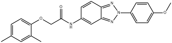 2-(2,4-dimethylphenoxy)-N-[2-(4-methoxyphenyl)-2H-1,2,3-benzotriazol-5-yl]acetamide Struktur