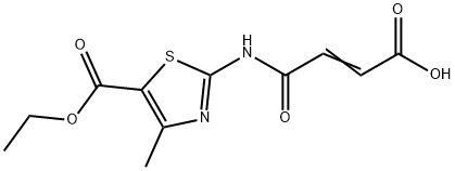 4-{[5-(ethoxycarbonyl)-4-methyl-1,3-thiazol-2-yl]amino}-4-oxo-2-butenoic acid Struktur