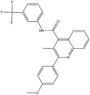 2-(4-methoxyphenyl)-3-methyl-N-[3-(trifluoromethyl)phenyl]-4-quinolinecarboxamide,352688-34-7,结构式