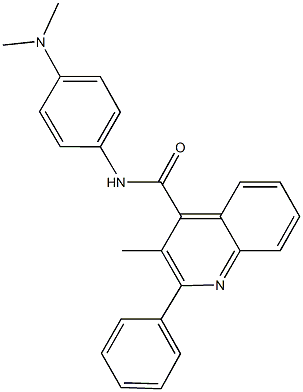 N-[4-(dimethylamino)phenyl]-3-methyl-2-phenyl-4-quinolinecarboxamide 结构式