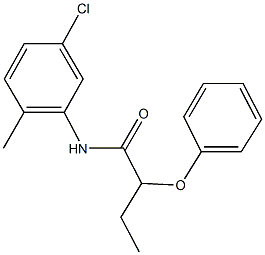 N-(5-chloro-2-methylphenyl)-2-phenoxybutanamide 化学構造式