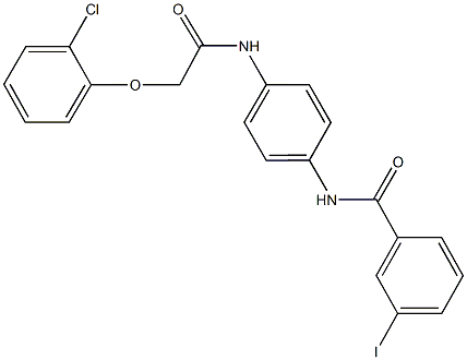 N-(4-{[(2-chlorophenoxy)acetyl]amino}phenyl)-3-iodobenzamide Structure