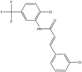 3-(3-chlorophenyl)-N-[2-chloro-5-(trifluoromethyl)phenyl]acrylamide 结构式