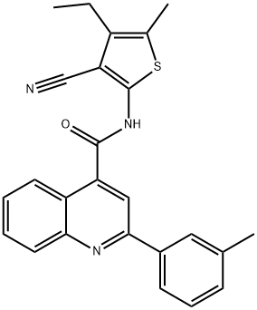 352689-16-8 N-(3-cyano-4-ethyl-5-methyl-2-thienyl)-2-(3-methylphenyl)-4-quinolinecarboxamide