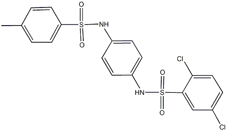 2,5-dichloro-N-(4-{[(4-methylphenyl)sulfonyl]amino}phenyl)benzenesulfonamide Structure