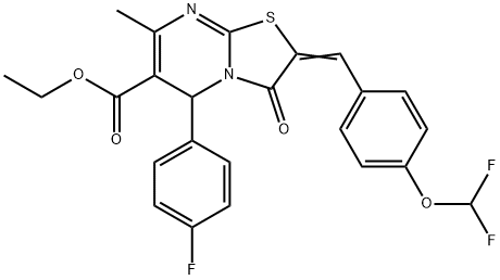 352689-54-4 ethyl 2-[4-(difluoromethoxy)benzylidene]-5-(4-fluorophenyl)-7-methyl-3-oxo-2,3-dihydro-5H-[1,3]thiazolo[3,2-a]pyrimidine-6-carboxylate