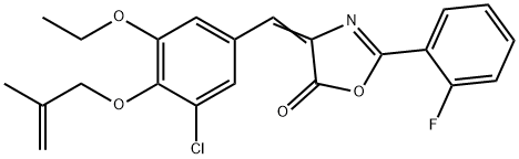 4-{3-chloro-5-ethoxy-4-[(2-methyl-2-propenyl)oxy]benzylidene}-2-(2-fluorophenyl)-1,3-oxazol-5(4H)-one,352690-76-7,结构式