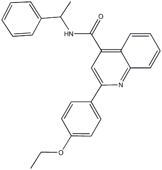 2-(4-ethoxyphenyl)-N-(1-phenylethyl)-4-quinolinecarboxamide Struktur