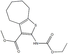 methyl 2-[(ethoxycarbonyl)amino]-5,6,7,8-tetrahydro-4H-cyclohepta[b]thiophene-3-carboxylate,352691-14-6,结构式