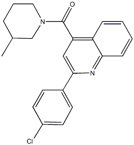 2-(4-chlorophenyl)-4-[(3-methyl-1-piperidinyl)carbonyl]quinoline Structure
