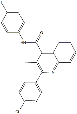 2-(4-chlorophenyl)-N-(4-iodophenyl)-3-methyl-4-quinolinecarboxamide 化学構造式