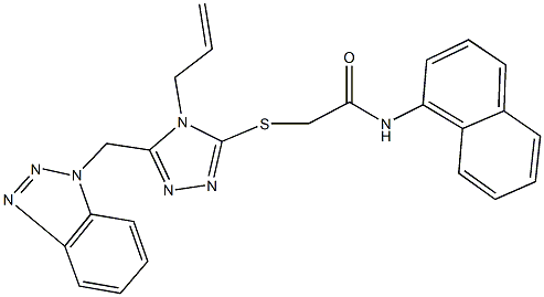352692-49-0 2-{[4-allyl-5-(1H-1,2,3-benzotriazol-1-ylmethyl)-4H-1,2,4-triazol-3-yl]sulfanyl}-N-(1-naphthyl)acetamide
