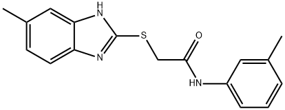 2-[(5-methyl-1H-benzimidazol-2-yl)sulfanyl]-N-(3-methylphenyl)acetamide Structure
