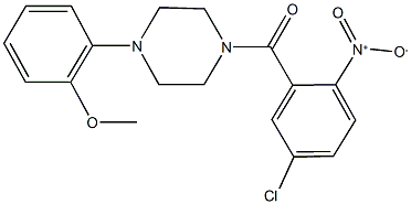 1-{5-chloro-2-nitrobenzoyl}-4-(2-methoxyphenyl)piperazine 化学構造式