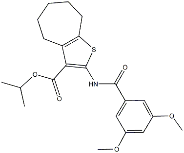 isopropyl 2-[(3,5-dimethoxybenzoyl)amino]-5,6,7,8-tetrahydro-4H-cyclohepta[b]thiophene-3-carboxylate Structure