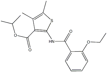 isopropyl 2-[(2-ethoxybenzoyl)amino]-4,5-dimethyl-3-thiophenecarboxylate,352693-55-1,结构式