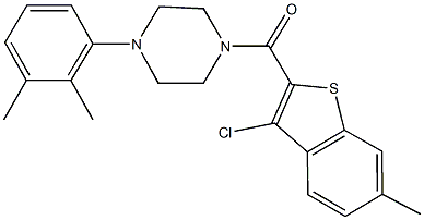 352693-84-6 1-[(3-chloro-6-methyl-1-benzothien-2-yl)carbonyl]-4-(2,3-dimethylphenyl)piperazine