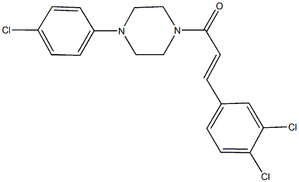 1-(4-chlorophenyl)-4-[3-(3,4-dichlorophenyl)acryloyl]piperazine,352694-03-2,结构式