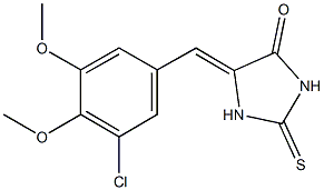 5-(3-chloro-4,5-dimethoxybenzylidene)-2-thioxo-4-imidazolidinone,352694-06-5,结构式