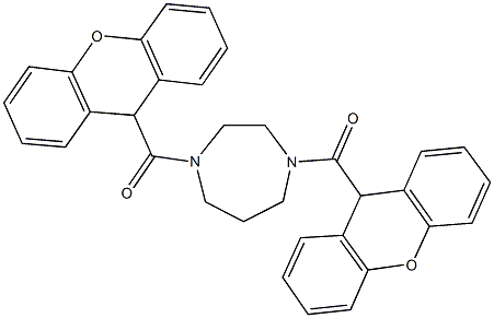 1,4-bis(9H-xanthen-9-ylcarbonyl)-1,4-diazepane Structure