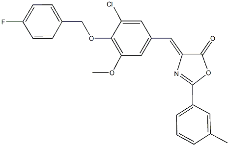 352700-33-5 4-{3-chloro-4-[(4-fluorobenzyl)oxy]-5-methoxybenzylidene}-2-(3-methylphenyl)-1,3-oxazol-5(4H)-one