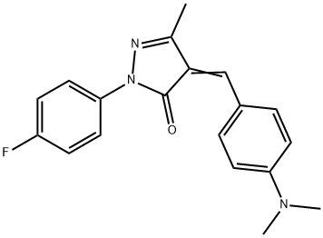 4-[4-(dimethylamino)benzylidene]-2-(4-fluorophenyl)-5-methyl-2,4-dihydro-3H-pyrazol-3-one Structure