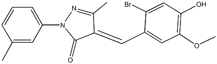 4-(2-bromo-4-hydroxy-5-methoxybenzylidene)-5-methyl-2-(3-methylphenyl)-2,4-dihydro-3H-pyrazol-3-one Structure