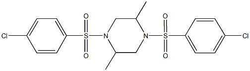 1,4-bis[(4-chlorophenyl)sulfonyl]-2,5-dimethylpiperazine,352700-70-0,结构式