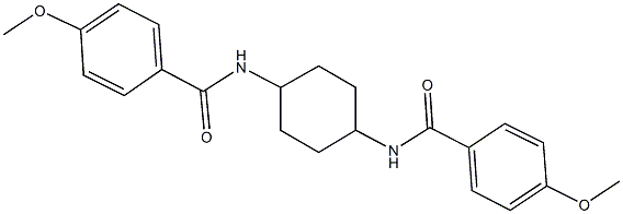 4-methoxy-N-{4-[(4-methoxybenzoyl)amino]cyclohexyl}benzamide 化学構造式