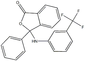 3-phenyl-3-[3-(trifluoromethyl)anilino]-2-benzofuran-1(3H)-one Structure