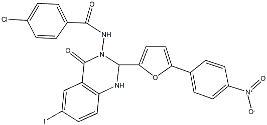 352701-58-7 4-chloro-N-(2-(5-{4-nitrophenyl}-2-furyl)-6-iodo-4-oxo-1,4-dihydro-3(2H)-quinazolinyl)benzamide