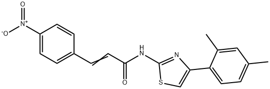 N-[4-(2,4-dimethylphenyl)-1,3-thiazol-2-yl]-3-{4-nitrophenyl}acrylamide Structure