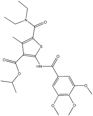 352701-97-4 isopropyl 5-[(diethylamino)carbonyl]-4-methyl-2-[(3,4,5-trimethoxybenzoyl)amino]-3-thiophenecarboxylate