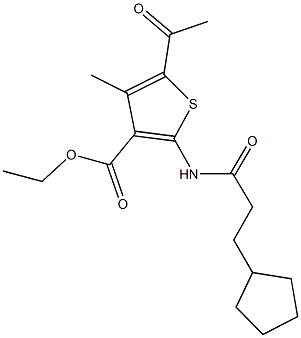 352701-98-5 ethyl 5-acetyl-2-[(3-cyclopentylpropanoyl)amino]-4-methyl-3-thiophenecarboxylate