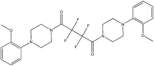 1-(2-methoxyphenyl)-4-{2,2,3,3-tetrafluoro-4-[4-(2-methoxyphenyl)-1-piperazinyl]-4-oxobutanoyl}piperazine Structure