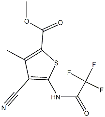 methyl 4-cyano-3-methyl-5-[(trifluoroacetyl)amino]-2-thiophenecarboxylate 化学構造式